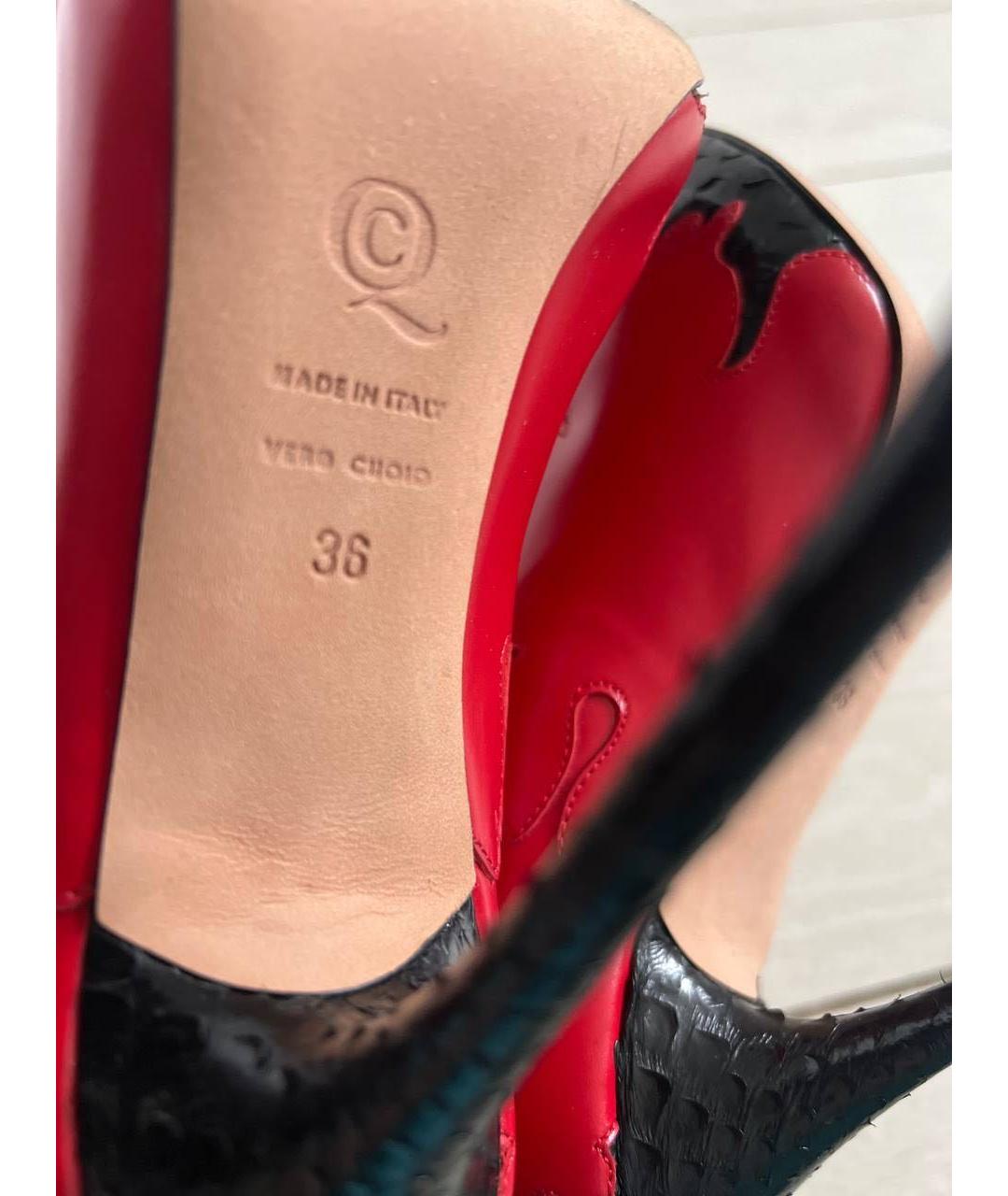 ALEXANDER MCQUEEN Черные кожаные туфли, фото 4