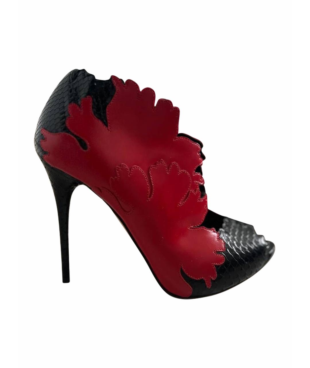 ALEXANDER MCQUEEN Черные кожаные туфли, фото 1