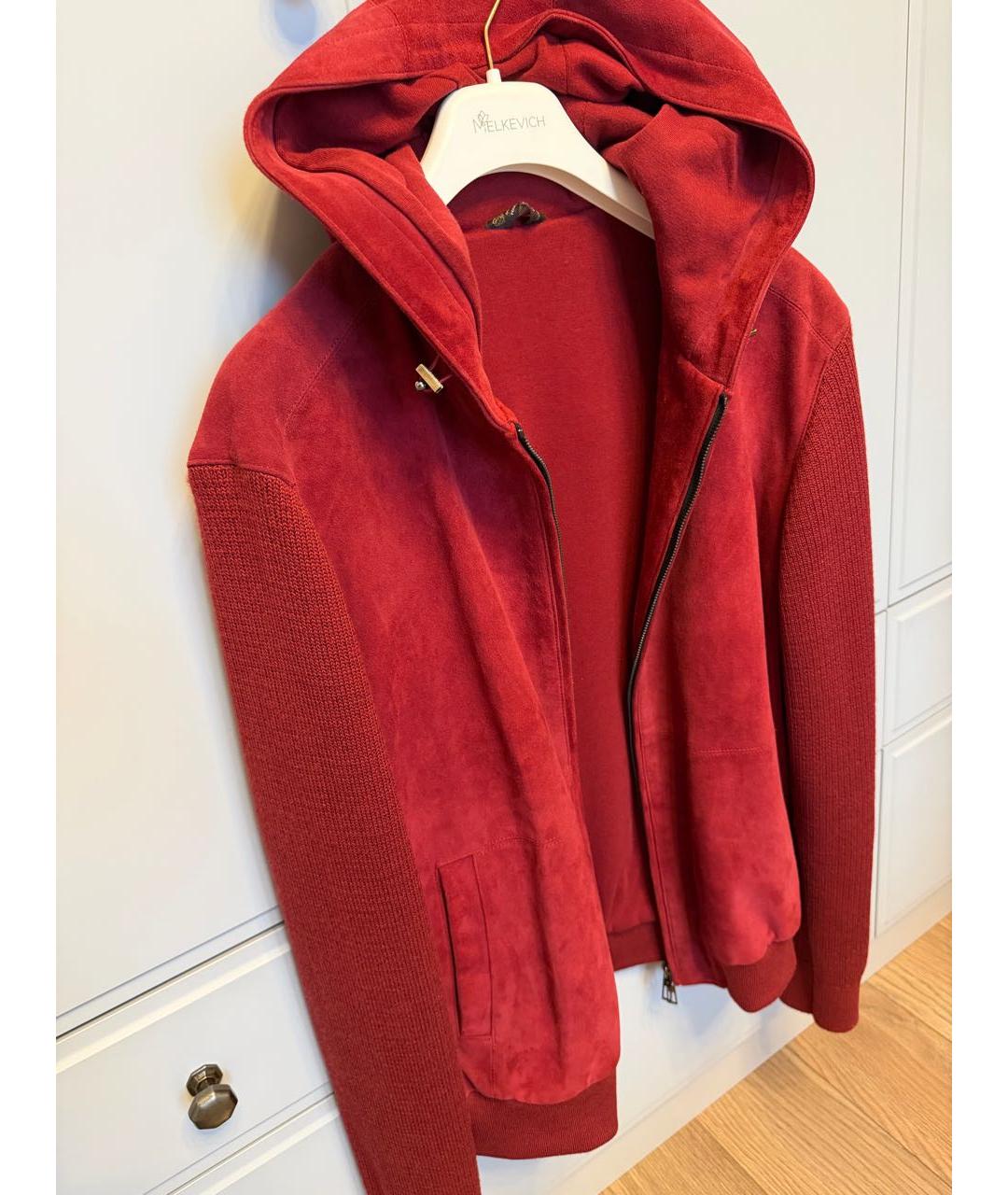 LORO PIANA Бордовая кашемировая куртка, фото 5