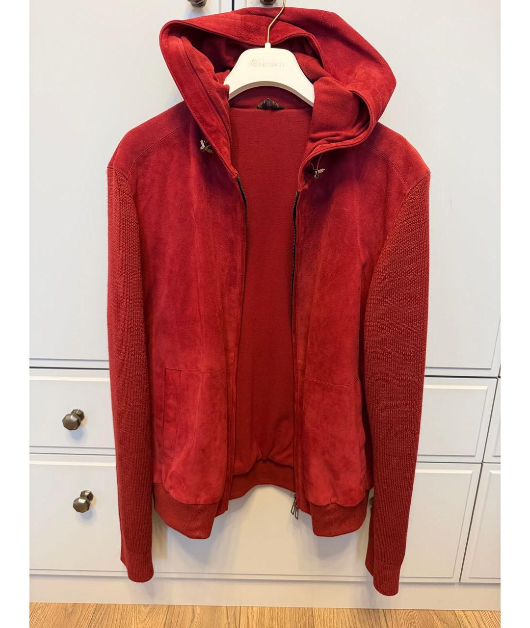 LORO PIANA Бордовая кашемировая куртка, фото 8