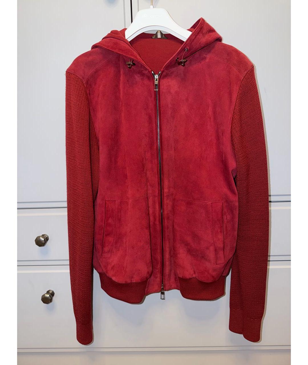 LORO PIANA Бордовая кашемировая куртка, фото 9