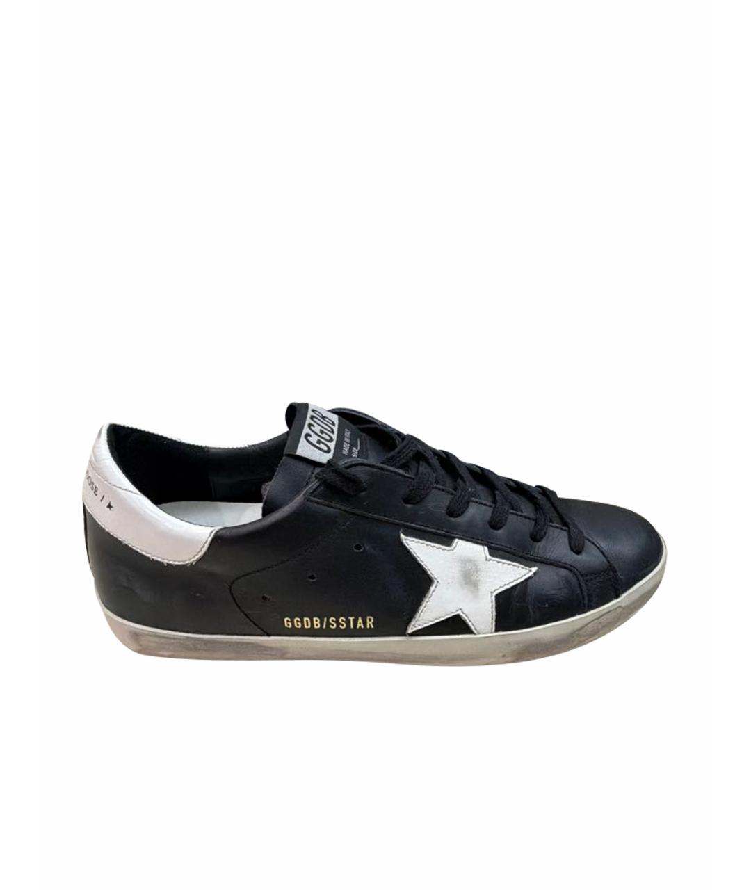 GOLDEN GOOSE DELUXE BRAND Черные кожаные кроссовки, фото 1