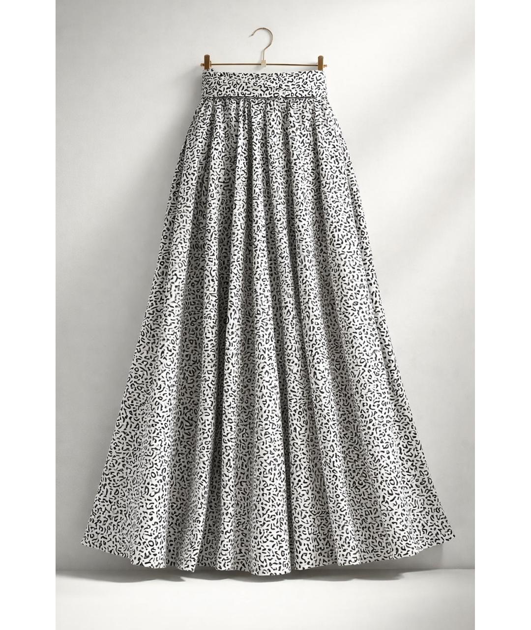 MAX MARA Белая атласная юбка макси, фото 2