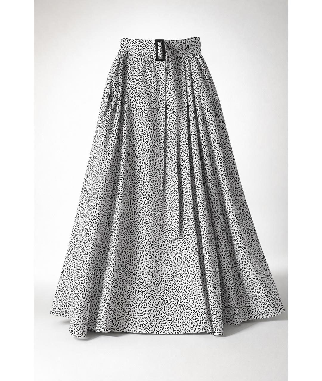 MAX MARA Белая атласная юбка макси, фото 5