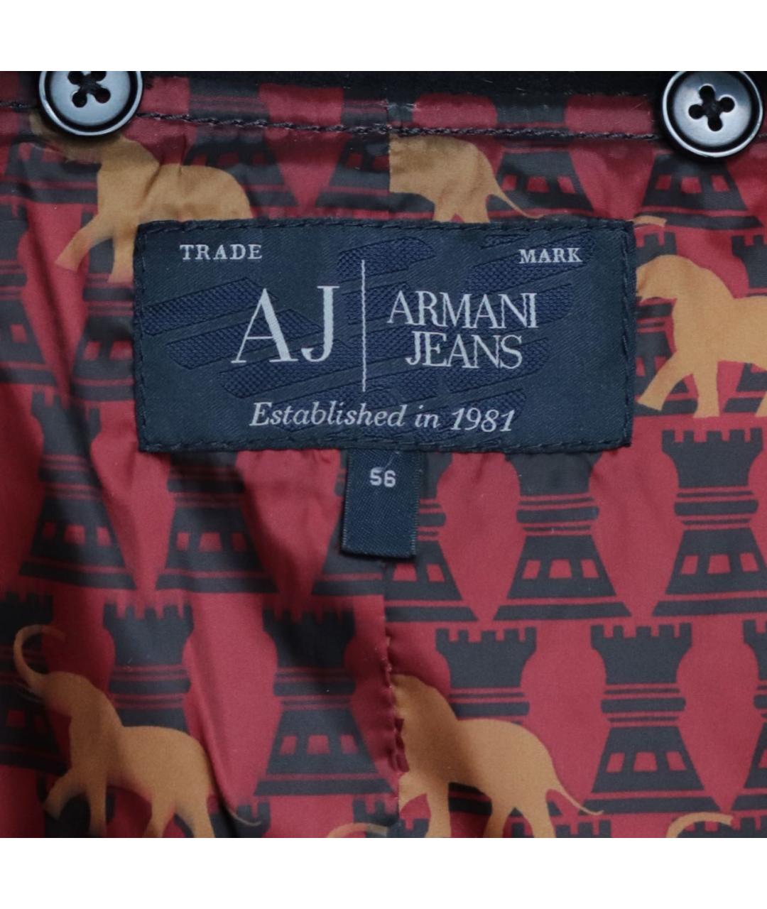 ARMANI JEANS Темно-синяя шерстяная куртка, фото 3