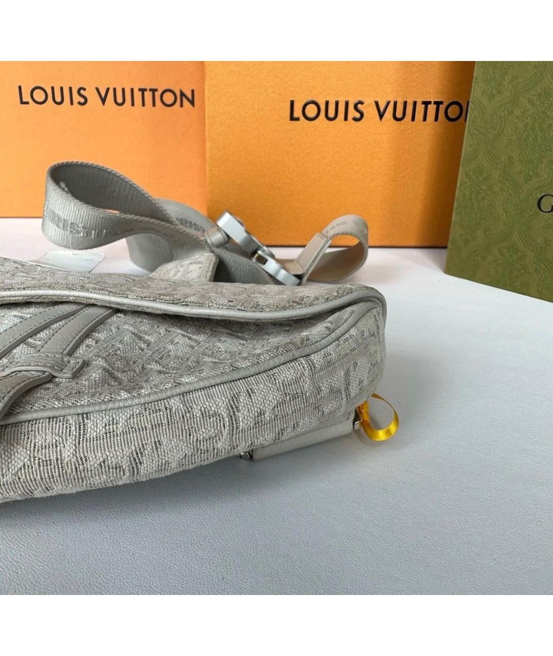 CHRISTIAN DIOR Бежевая жаккардовая сумка через плечо, фото 6