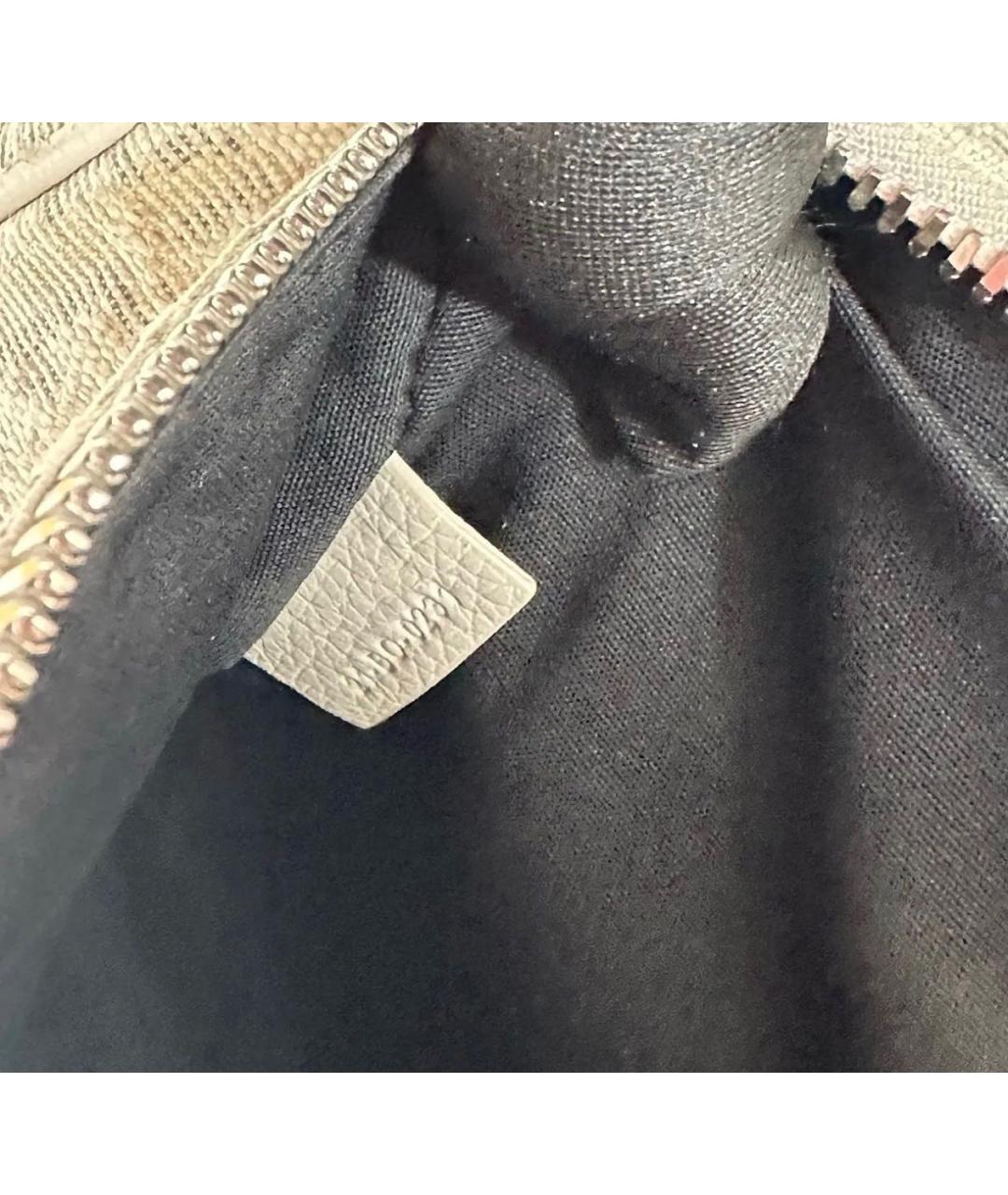 CHRISTIAN DIOR Бежевая жаккардовая сумка через плечо, фото 5