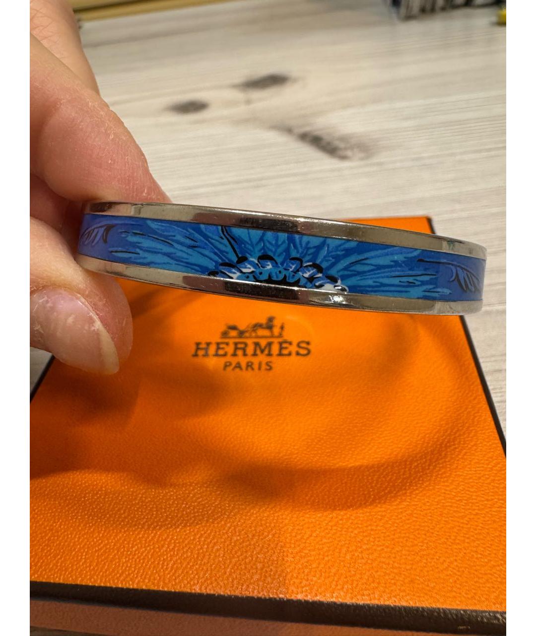HERMES Синий металлический браслет, фото 4
