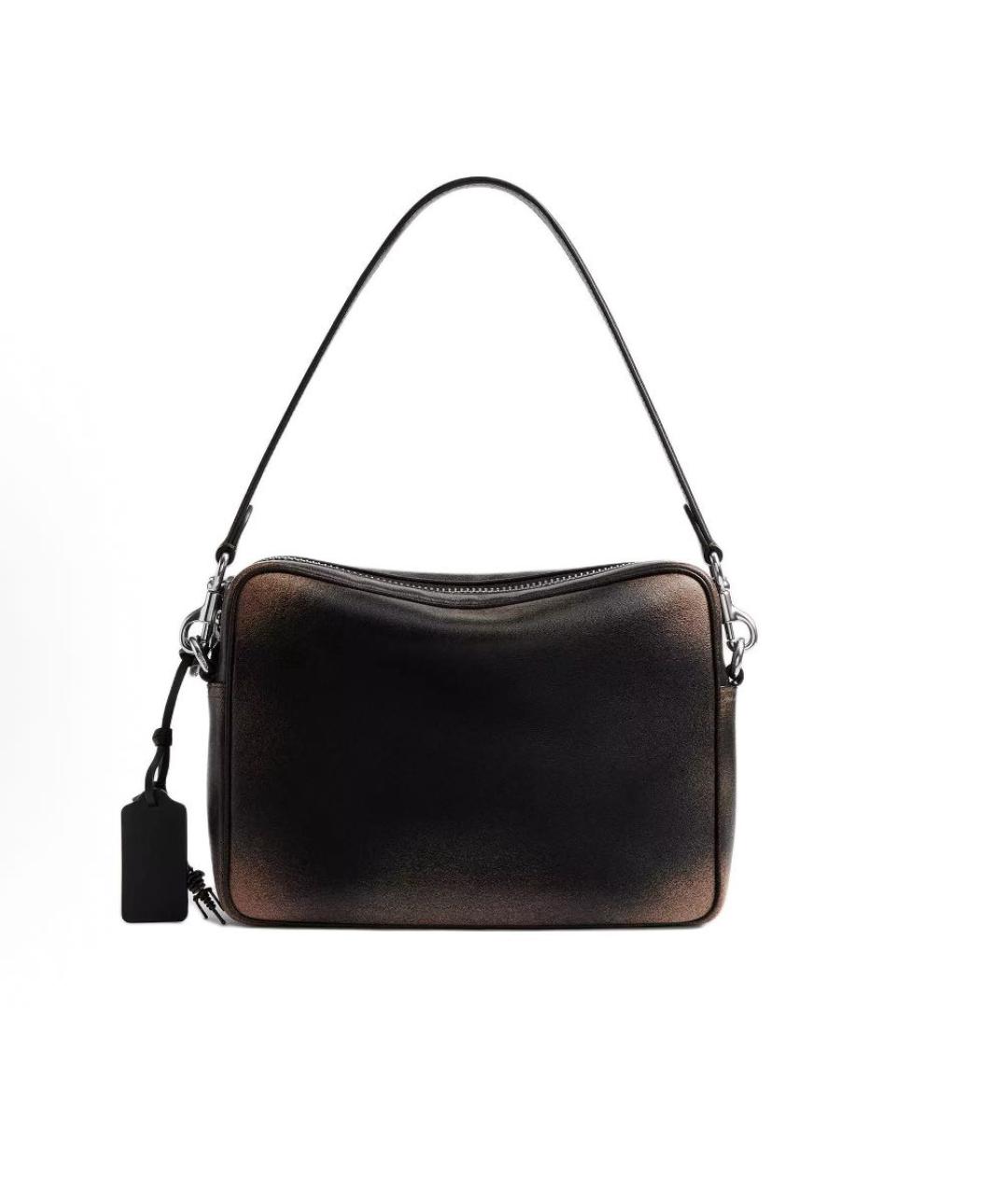 COACH Коричневая кожаная сумка через плечо, фото 3