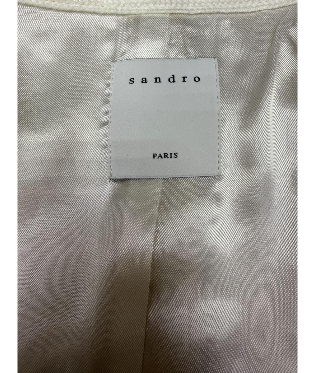 SANDRO Желтый твидовый жакет/пиджак, фото 4