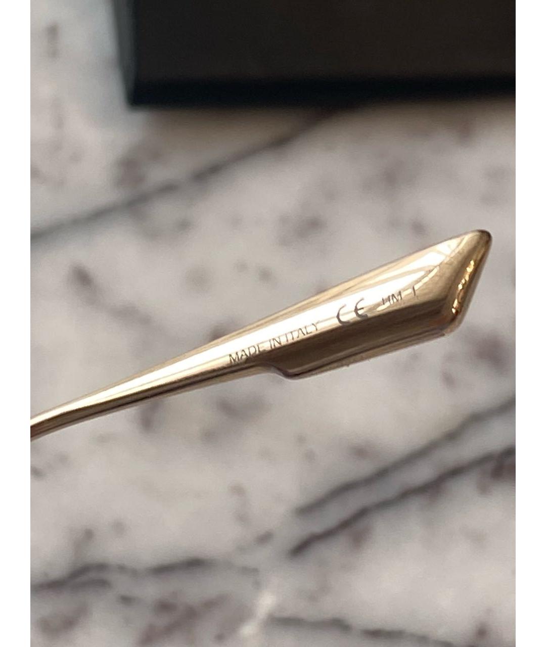 CHRISTIAN DIOR Золотые металлические солнцезащитные очки, фото 5