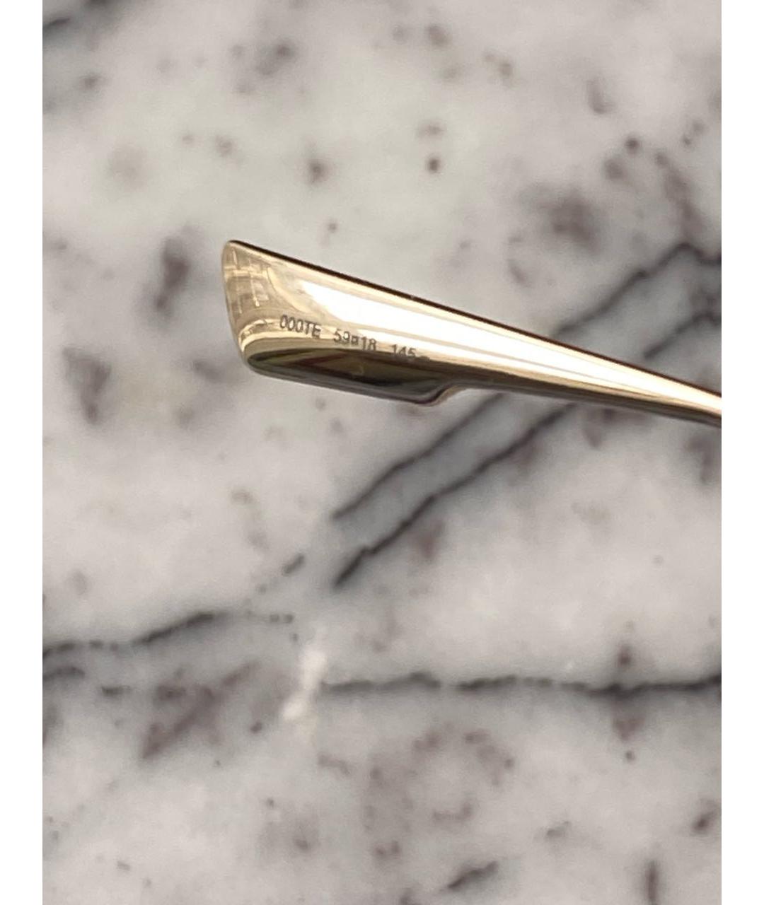 CHRISTIAN DIOR Золотые металлические солнцезащитные очки, фото 4