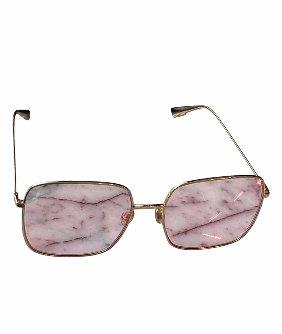 CHRISTIAN DIOR Золотые металлические солнцезащитные очки, фото 1