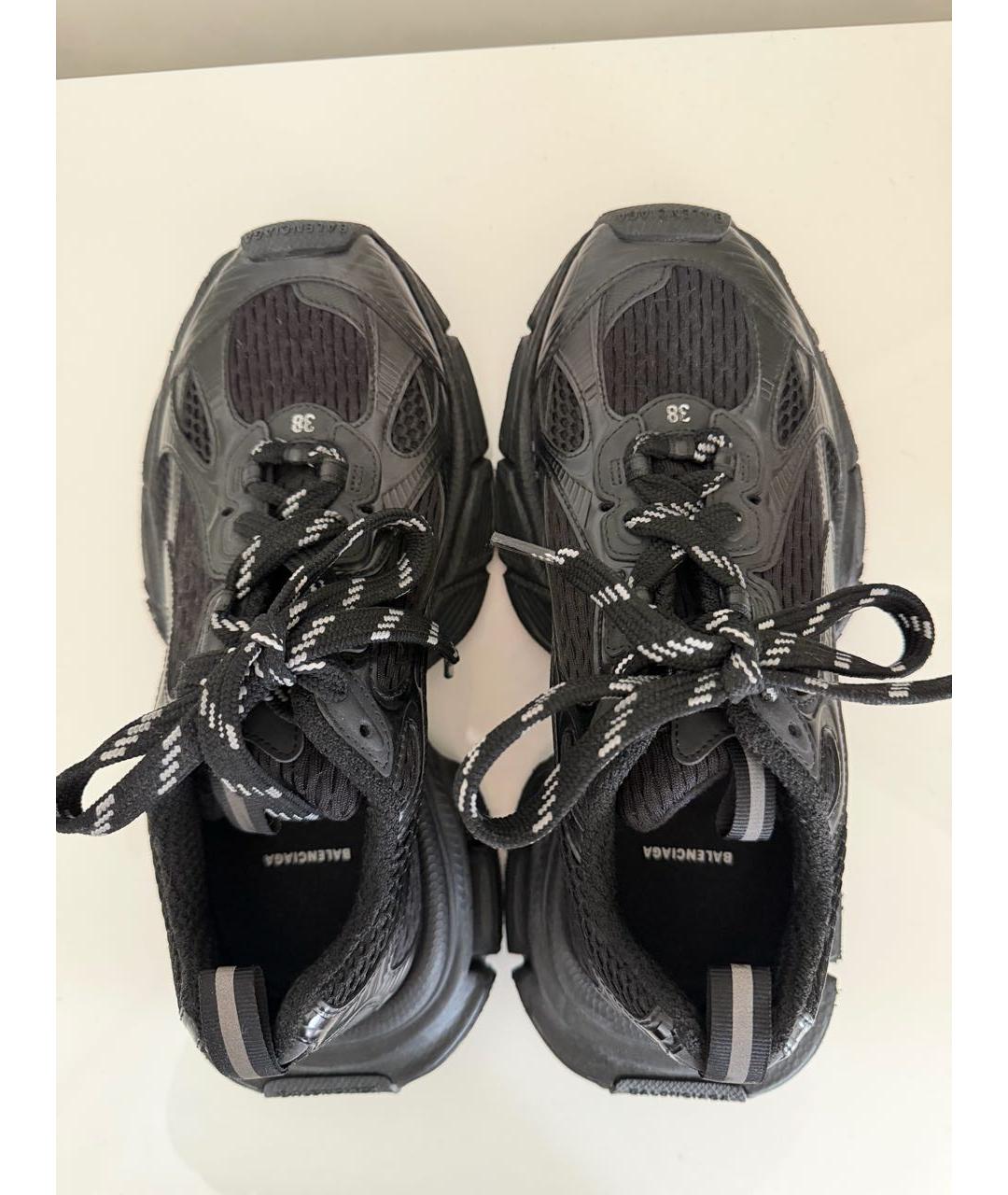 BALENCIAGA Черные кожаные кроссовки, фото 3