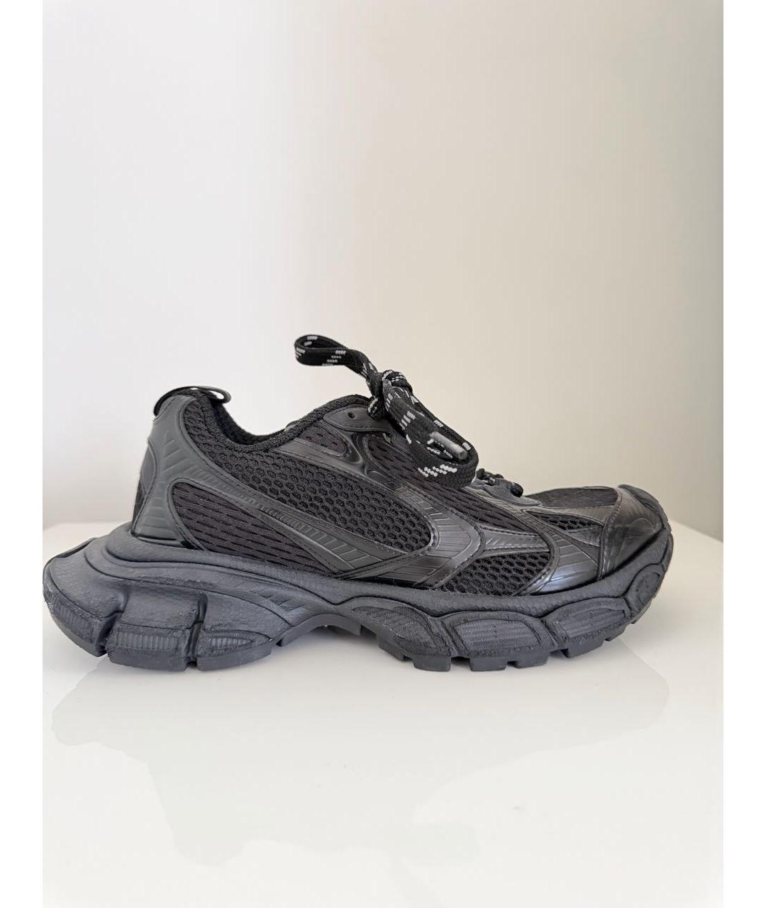 BALENCIAGA Черные кожаные кроссовки, фото 6