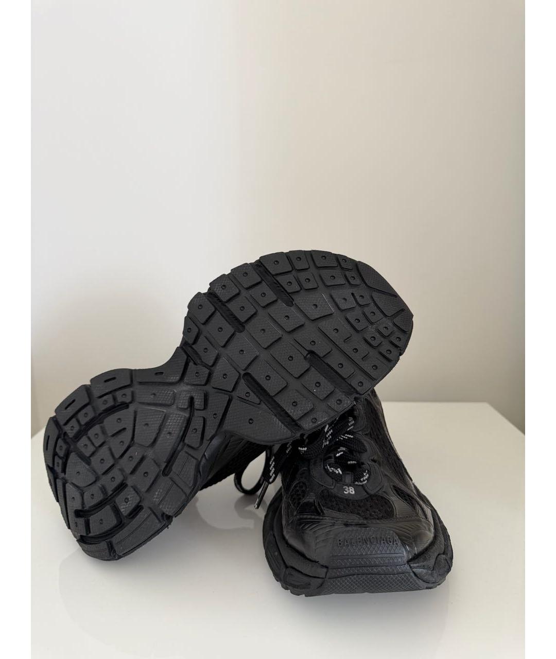 BALENCIAGA Черные кожаные кроссовки, фото 5