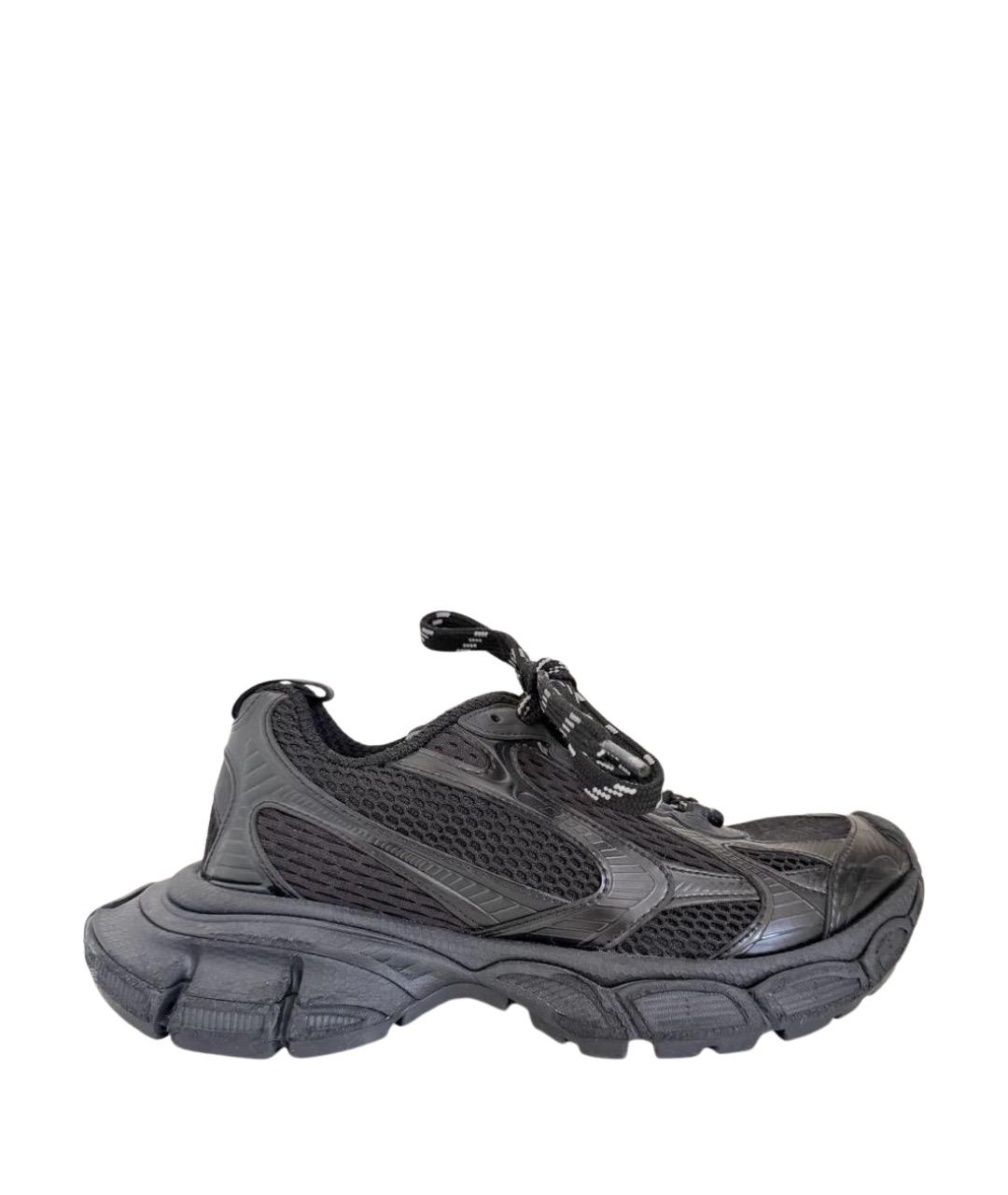 BALENCIAGA Черные кожаные кроссовки, фото 1