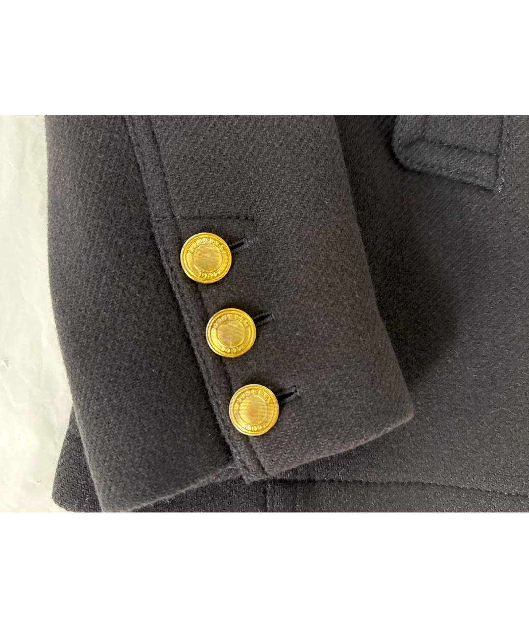 BURBERRY Темно-синее шерстяное пальто, фото 8