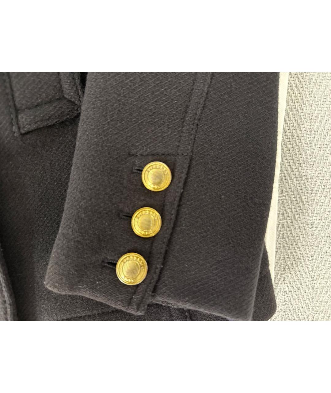 BURBERRY Темно-синее шерстяное пальто, фото 7