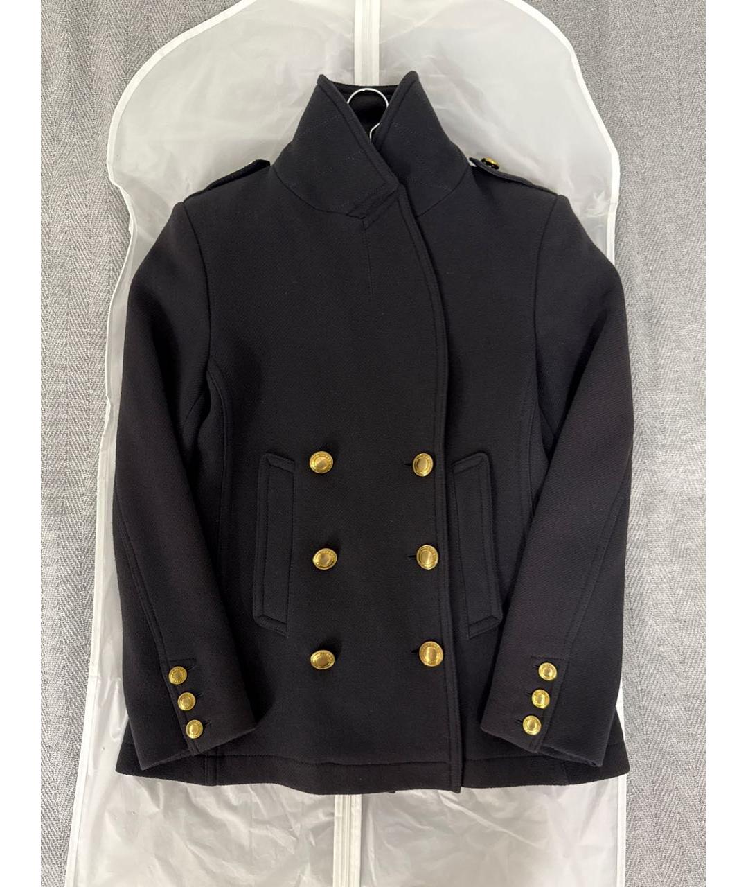 BURBERRY Темно-синее шерстяное пальто, фото 5