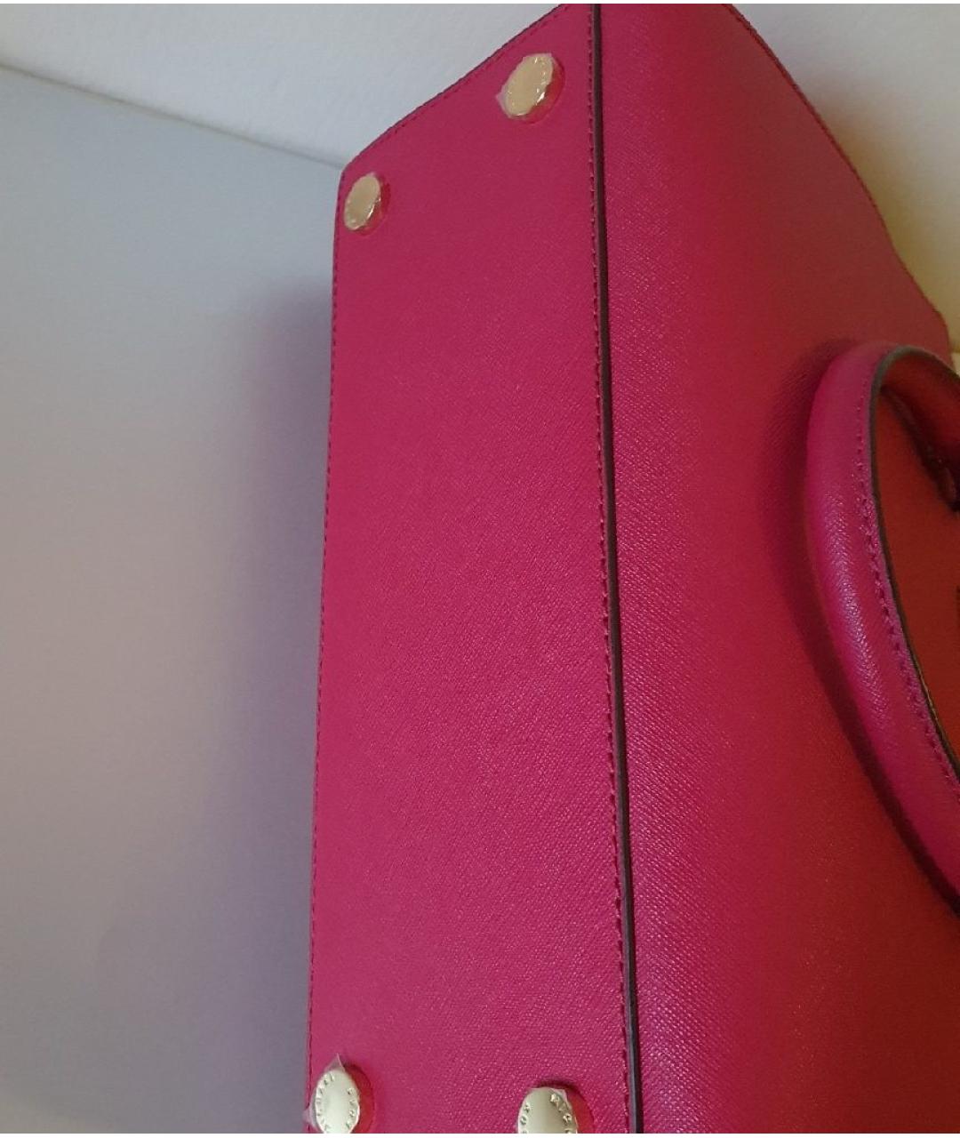 MICHAEL MICHAEL KORS Фуксия кожаная сумка тоут, фото 4