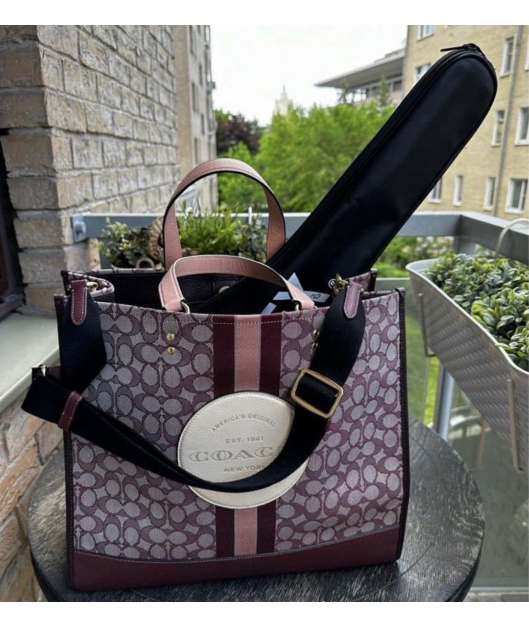 COACH Красная сумка тоут, фото 4