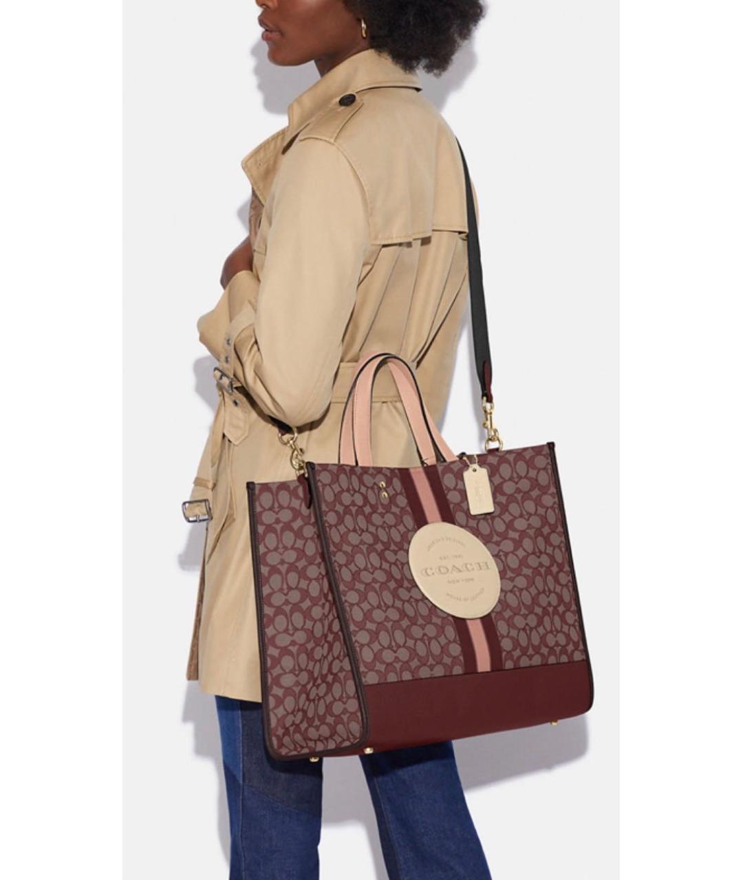 COACH Красная сумка тоут, фото 5