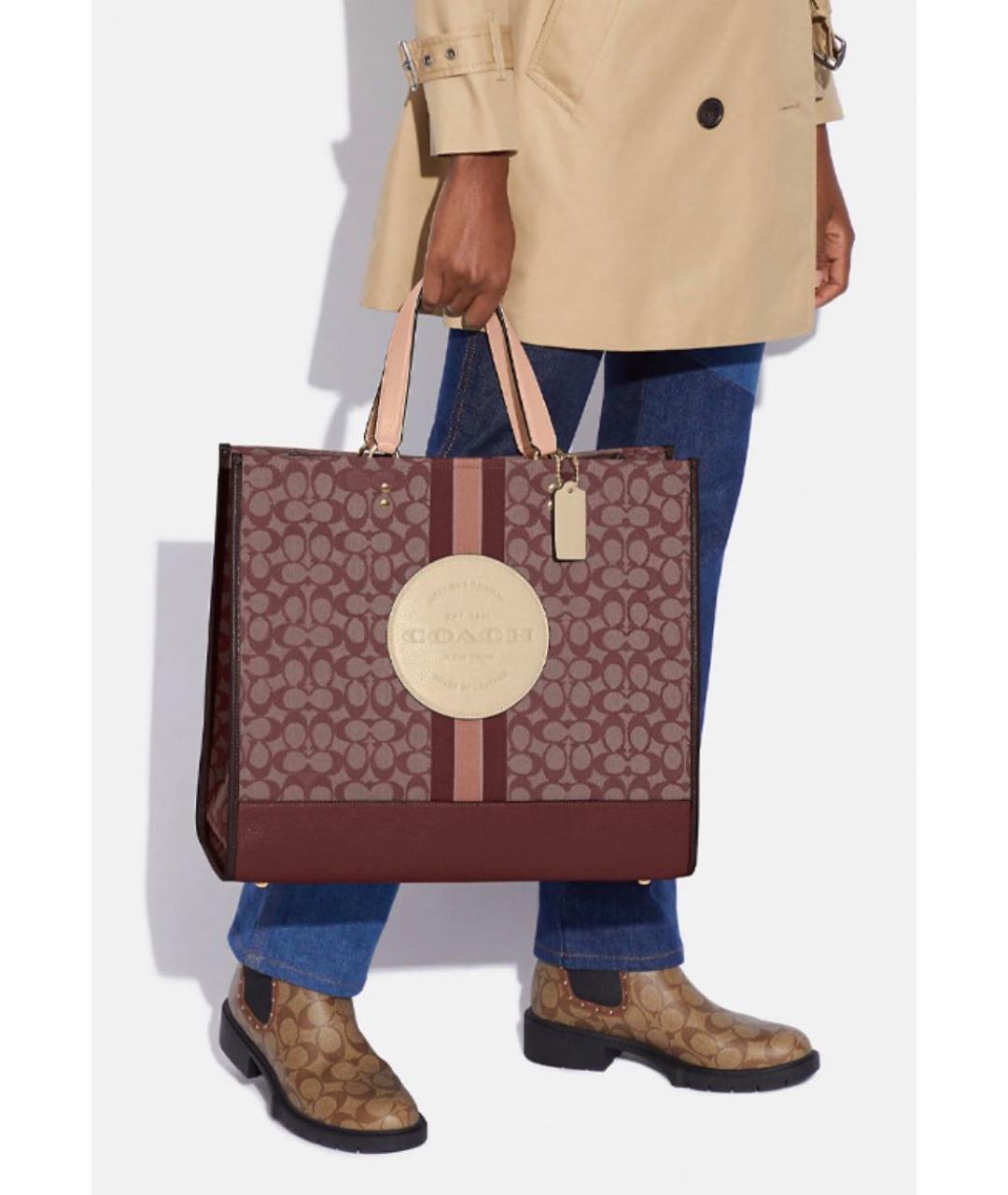 COACH Красная сумка тоут, фото 6