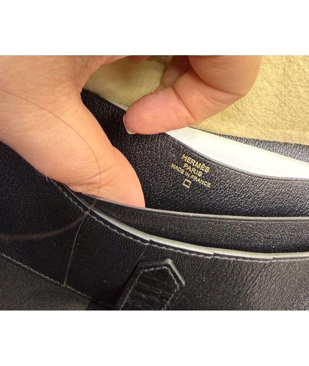 HERMES Черный кошелек из экзотической кожи, фото 7