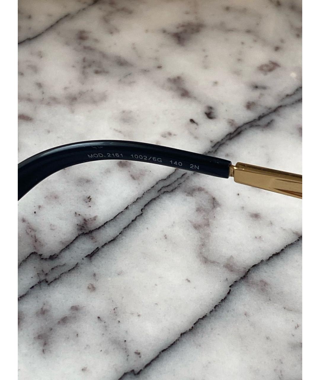 VERSACE Золотые металлические солнцезащитные очки, фото 7