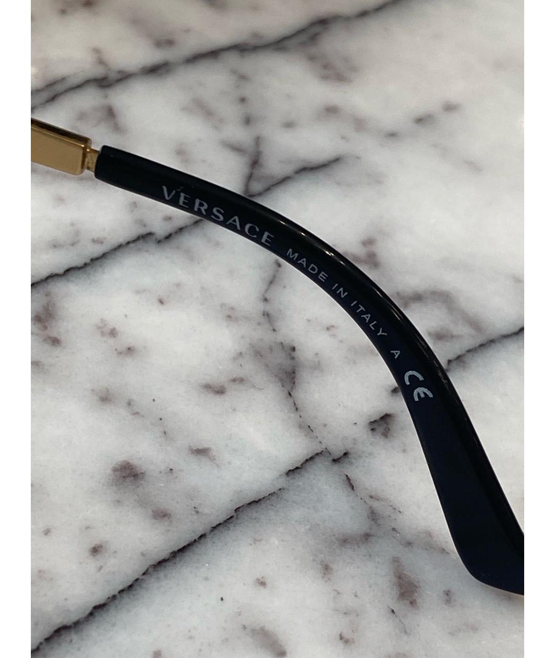 VERSACE Золотые металлические солнцезащитные очки, фото 6