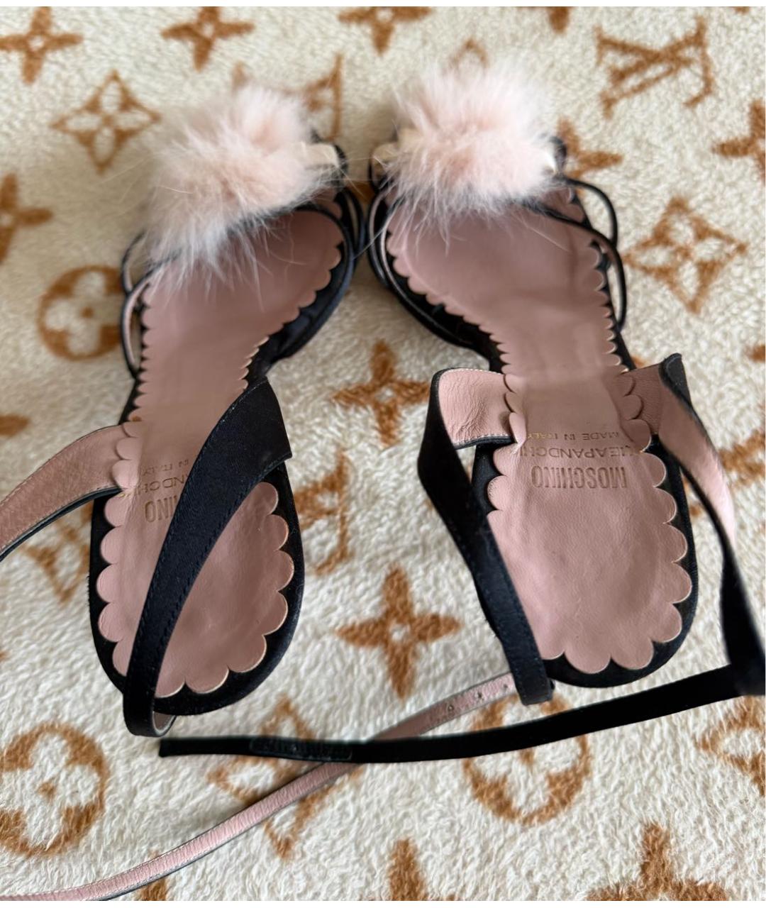 LOVE MOSCHINO Мульти текстильные босоножки, фото 3