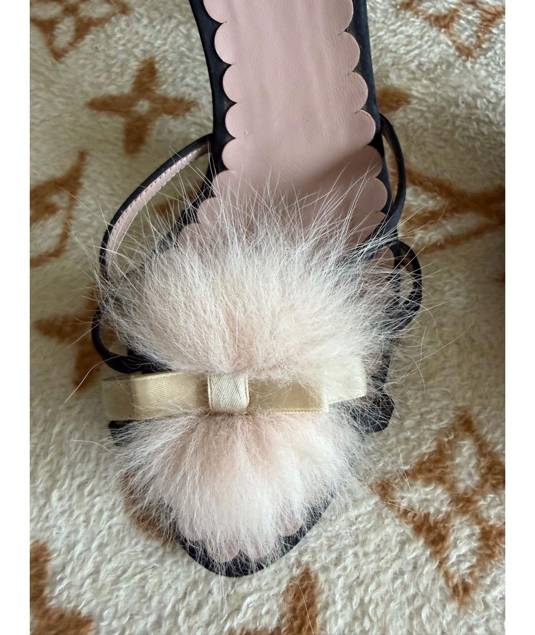 LOVE MOSCHINO Мульти текстильные босоножки, фото 5