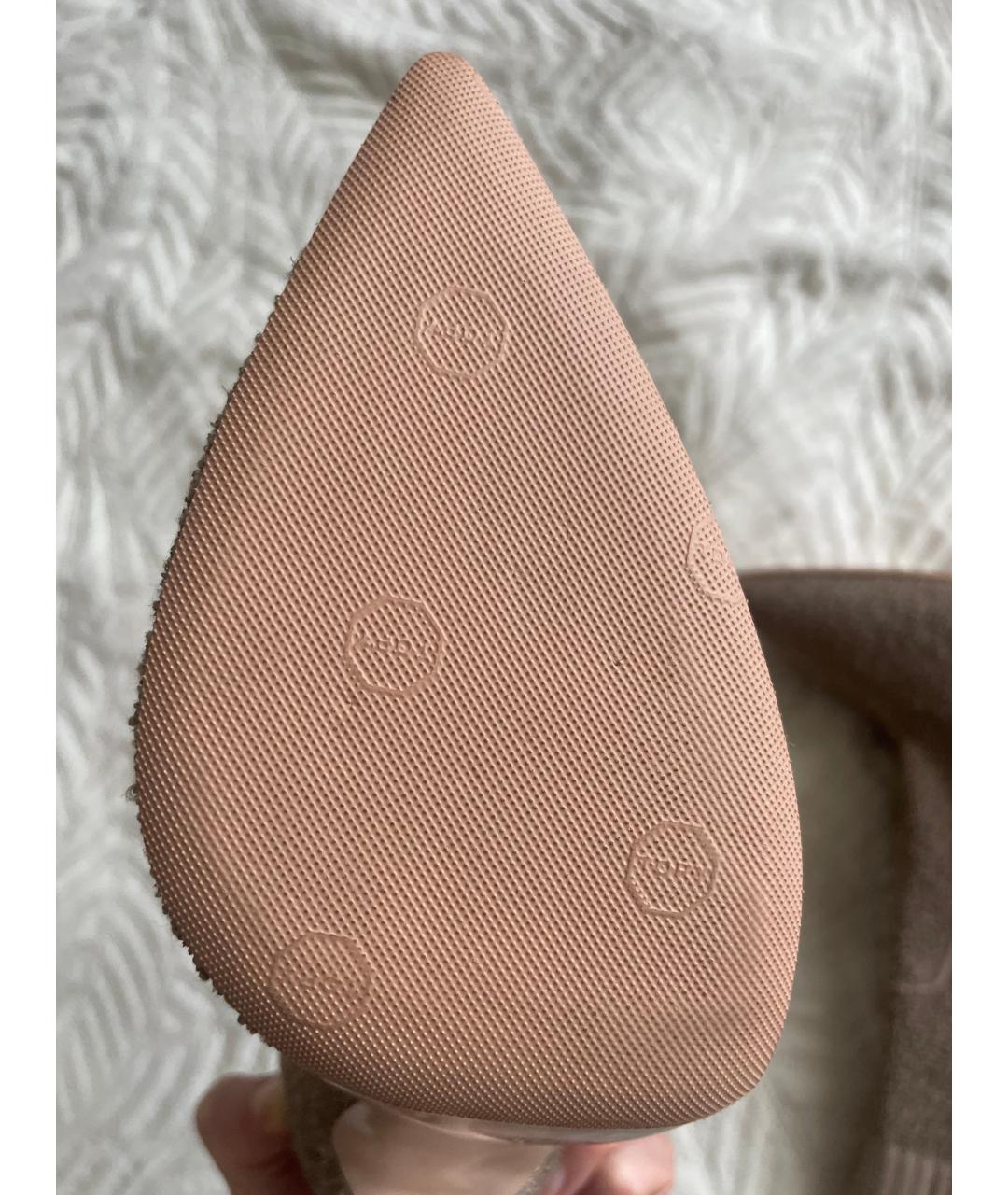 GIANVITO ROSSI Бежевые текстильные ботильоны, фото 5