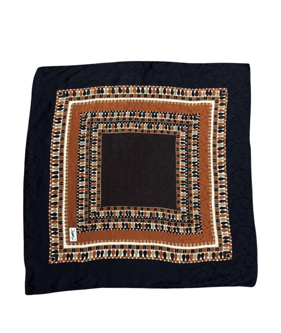 SAINT LAURENT Мульти шелковый платок, фото 1