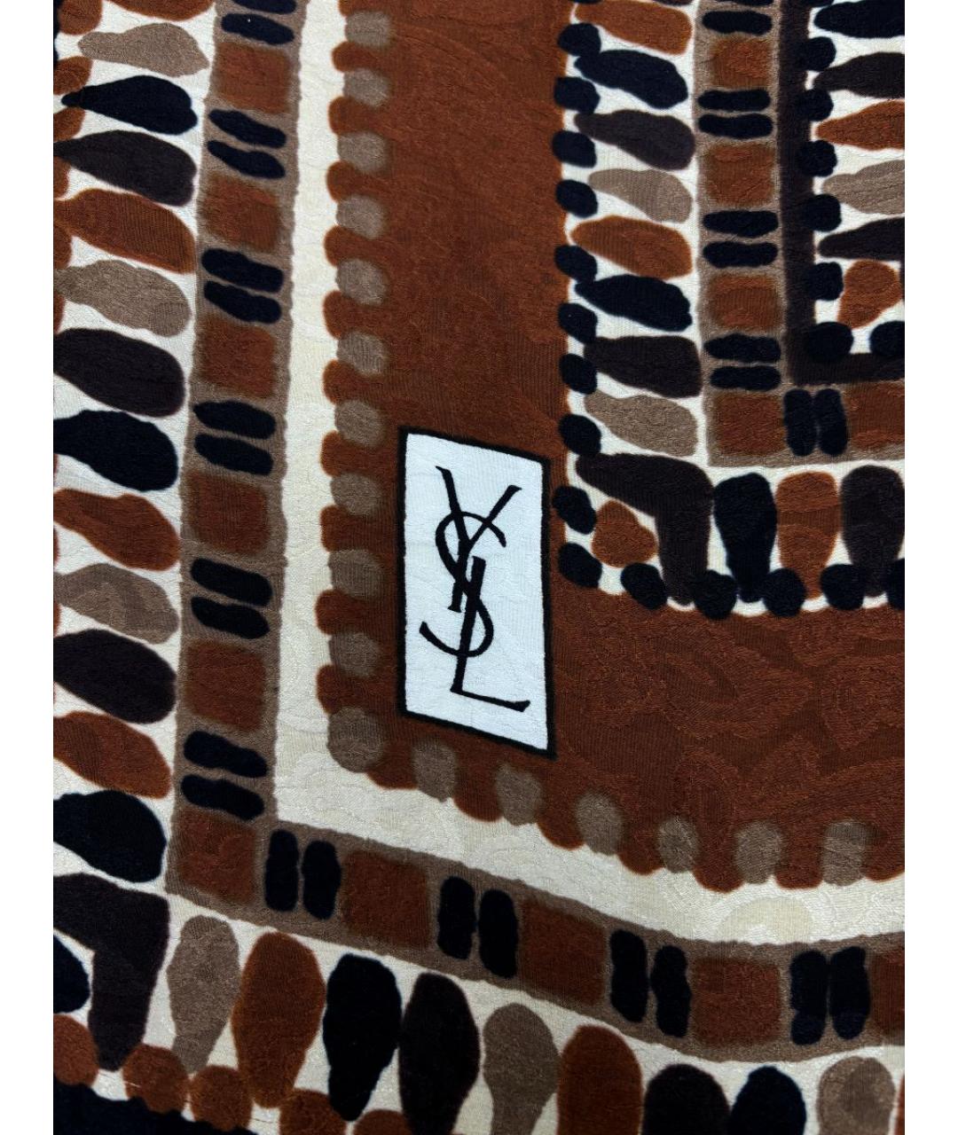 SAINT LAURENT Мульти шелковый платок, фото 2