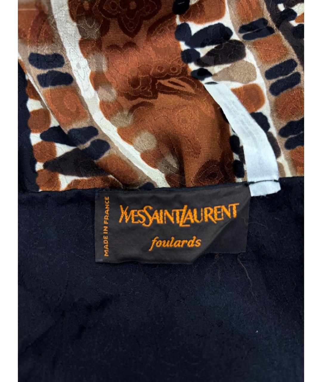 SAINT LAURENT Мульти шелковый платок, фото 3