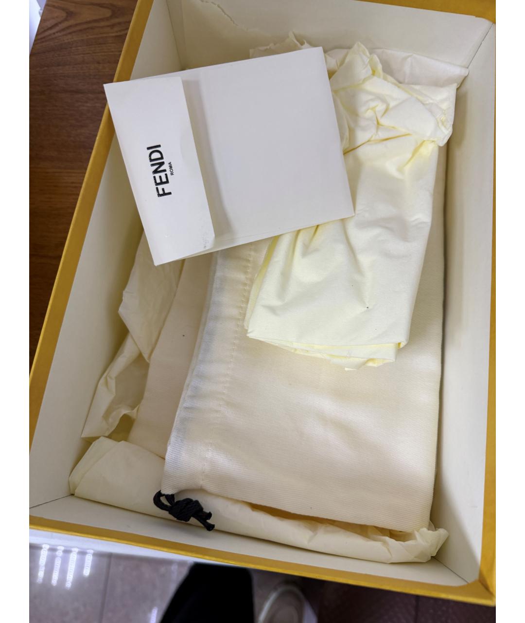 FENDI Коричневые кожаные сандалии, фото 6