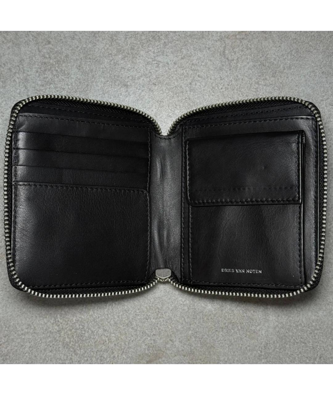 DRIES VAN NOTEN Черный кожаный кошелек, фото 5
