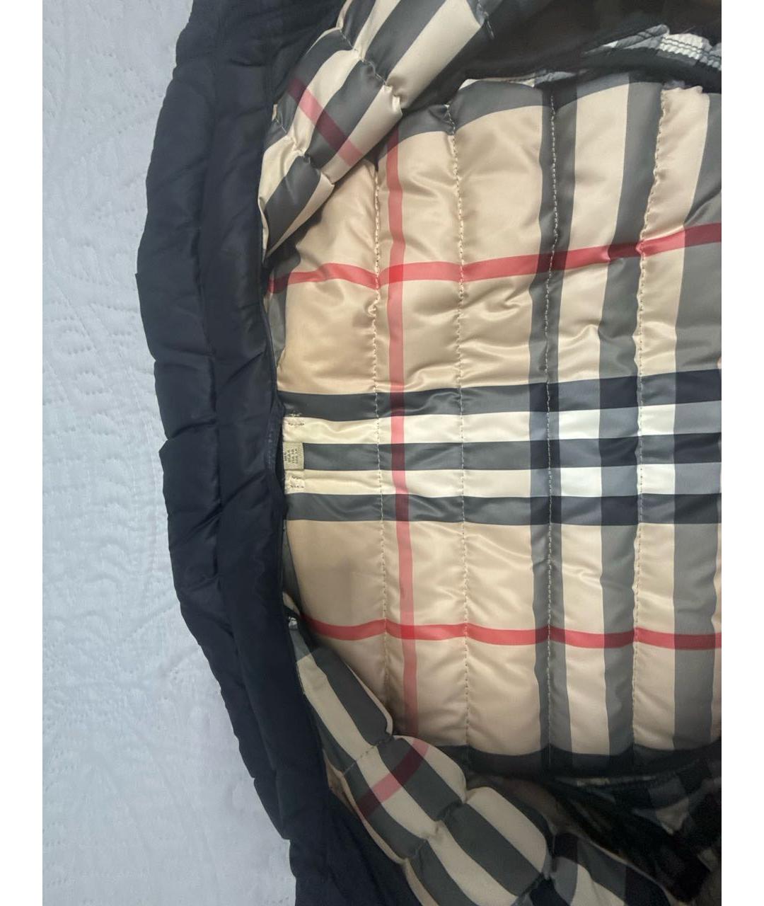 BURBERRY Черная полиамидовая куртка, фото 4