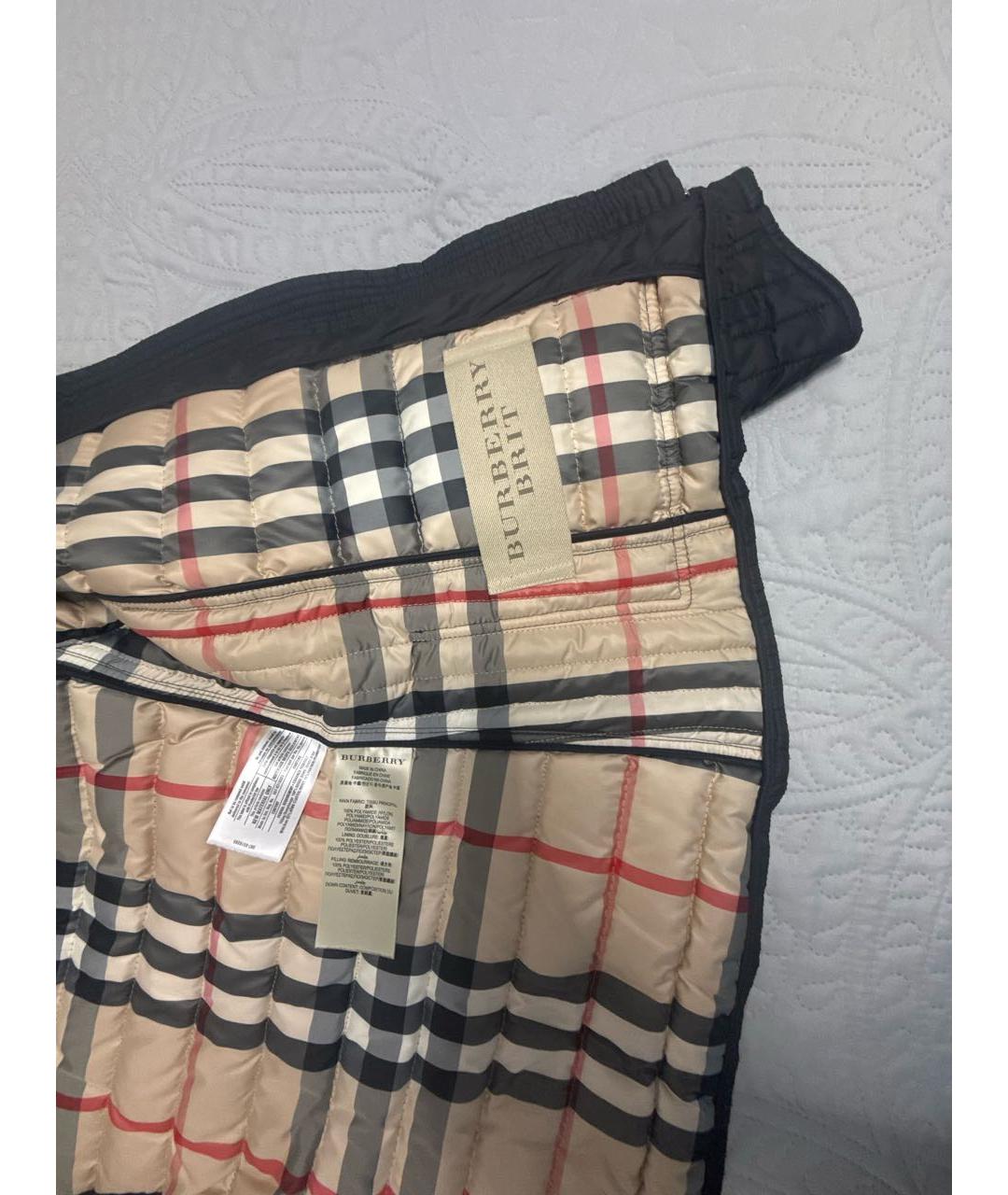 BURBERRY Черная полиамидовая куртка, фото 5