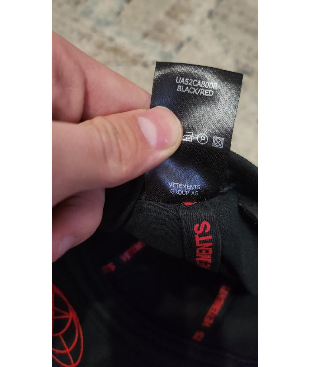 VETEMENTS Черная хлопковая кепка/бейсболка, фото 6