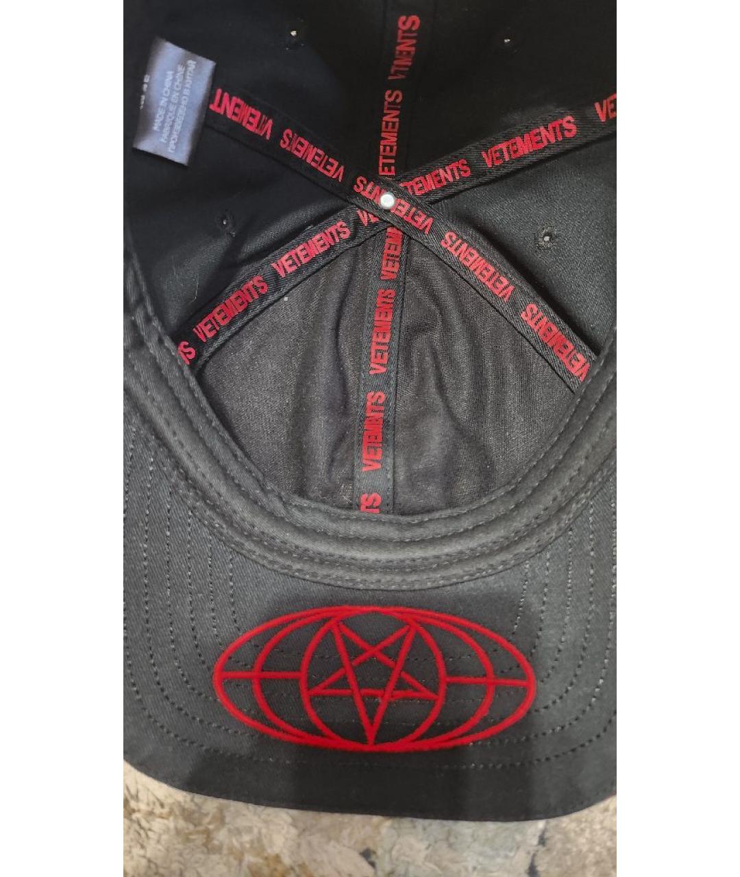 VETEMENTS Черная хлопковая кепка/бейсболка, фото 3