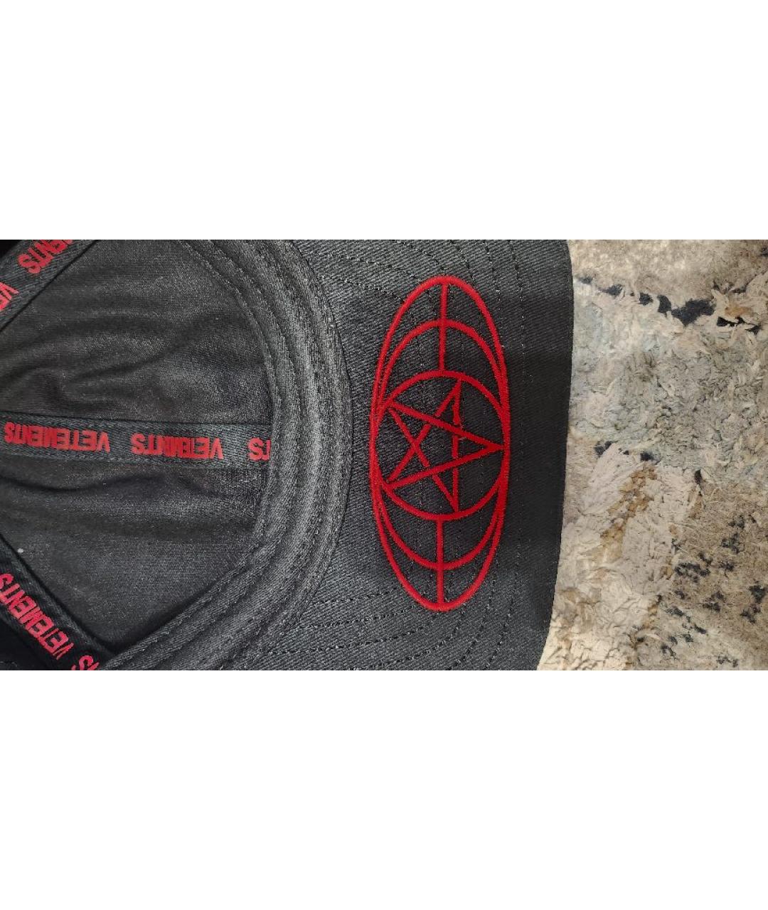 VETEMENTS Черная хлопковая кепка/бейсболка, фото 4