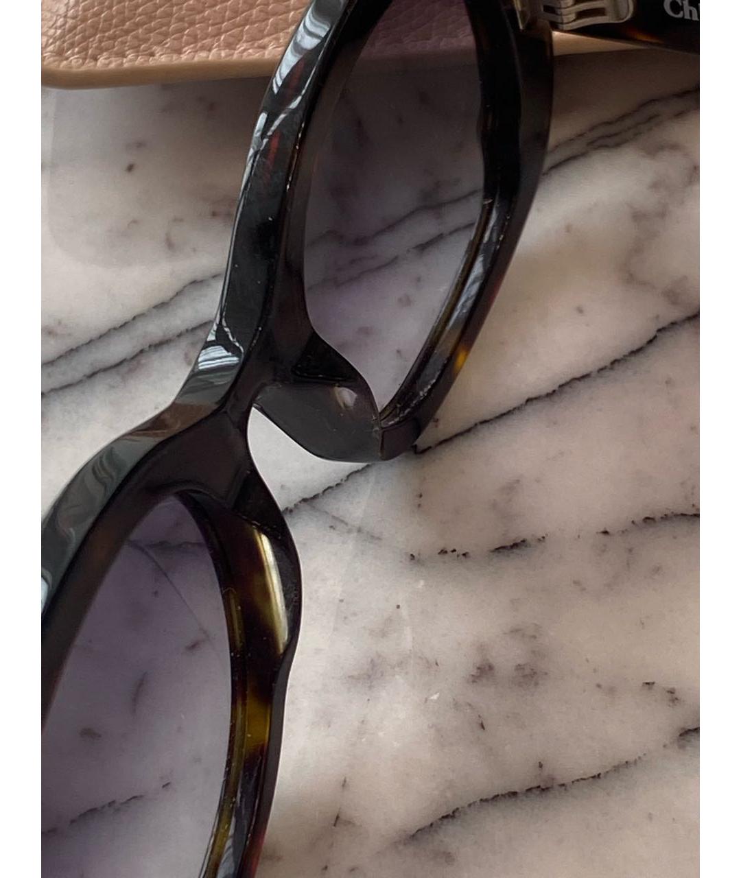 CHLOE Черные пластиковые солнцезащитные очки, фото 7