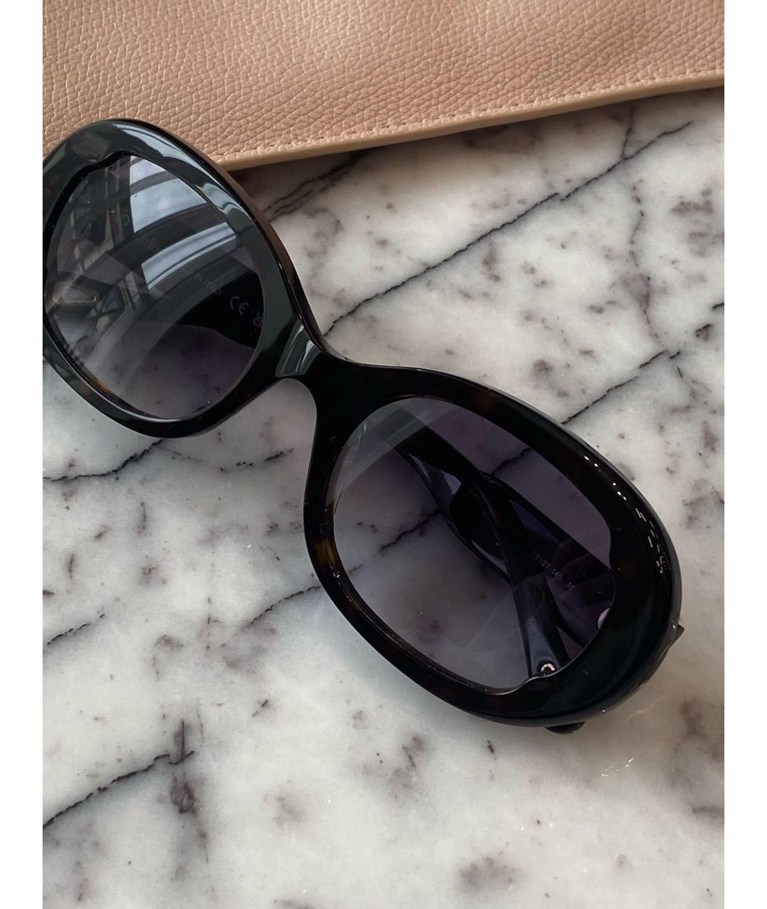 CHLOE Черные пластиковые солнцезащитные очки, фото 3