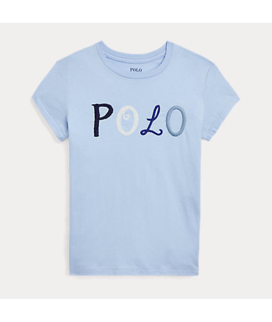 POLO RALPH LAUREN Голубой хлопковый детская футболка / топ, фото 9