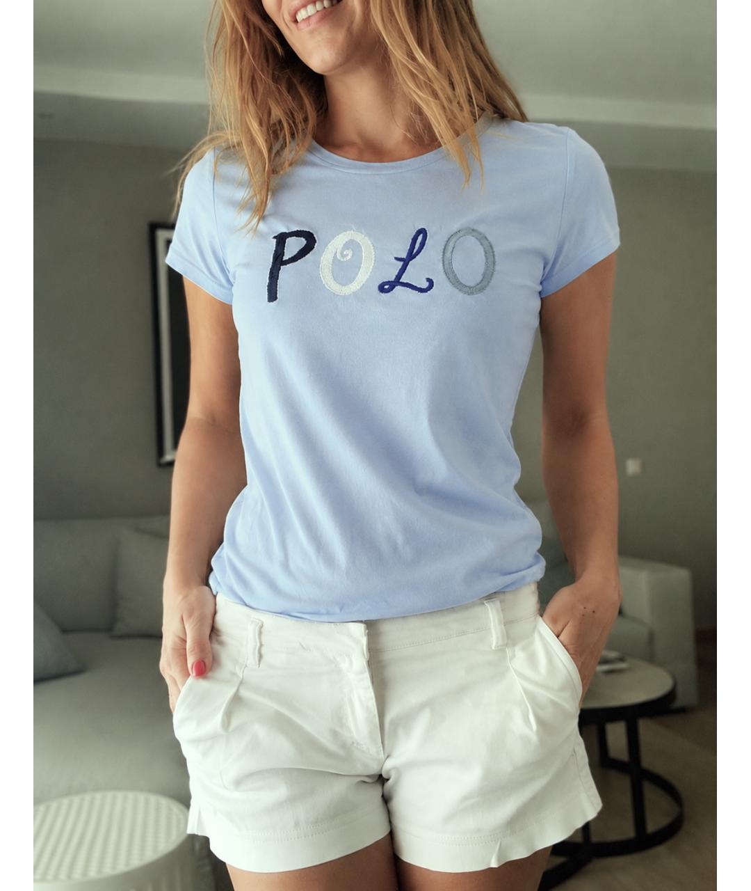 POLO RALPH LAUREN Голубой хлопковый детская футболка / топ, фото 9