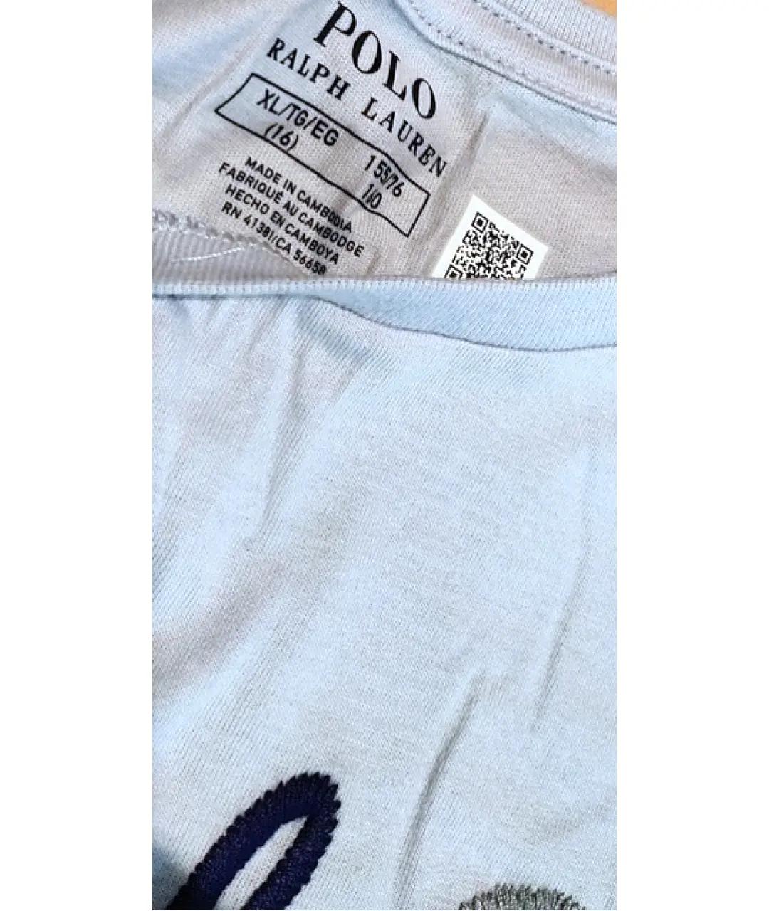 POLO RALPH LAUREN Голубой хлопковый детская футболка / топ, фото 7
