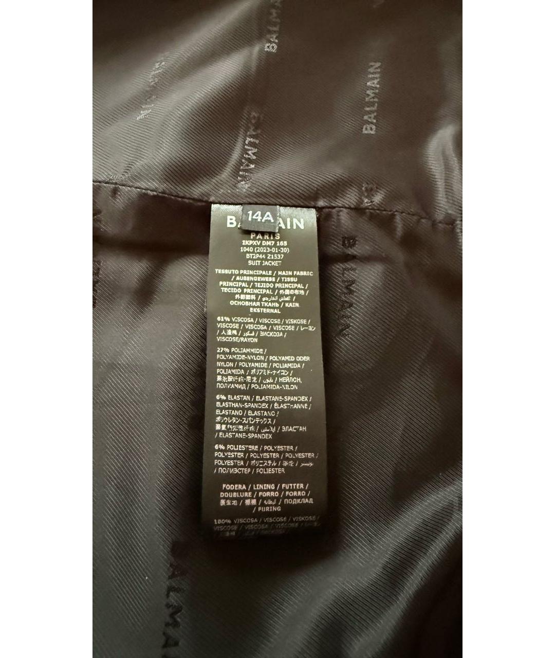 BALMAIN Черный вискозный жакет / жилет, фото 4
